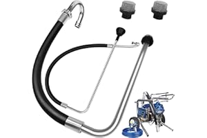 ELYASPEDY 2025 New Stainless Steel Suction Hose and Reflux Line Sets,Compatible With Graco 390 395 490 495 595 And Tongshan T300 500 Airless Spraying/Line Painting Machine,Airless Paint Sprayer Accessories