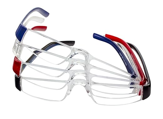 Edison & King Lesebrille im 4er-Pack in Verschiedenen Stärken – Transparentes Mittelteil mit farbigen Bügeln aus Kunststoff