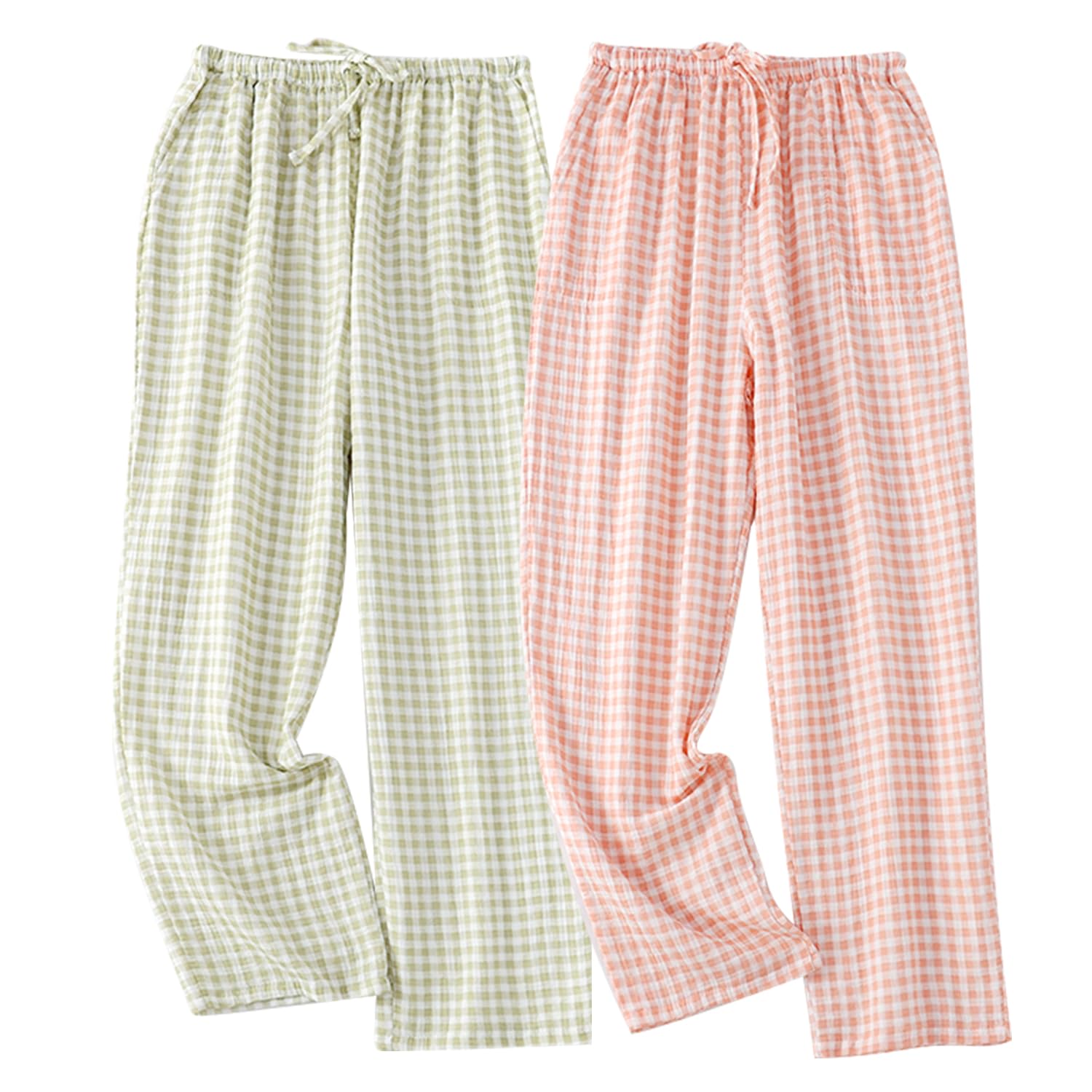 STMAHER 2 Pack Women's Cotton Pajama Bottoms Lightweight Sleep & Lounge ...