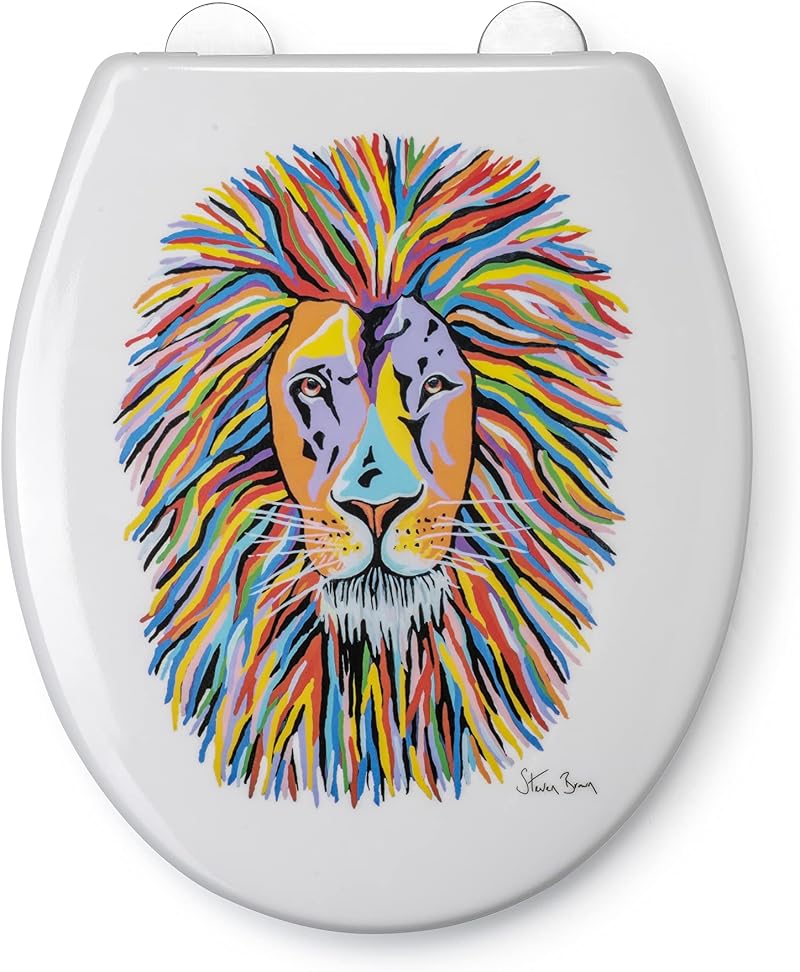 Croydex Steven Brown Lewis McZoo Flexi-Fix White Toilet Seat