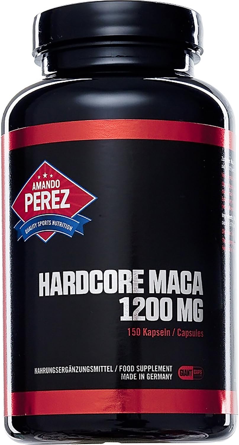 Hardcore Maca – 1200 mg per Use – High Dose – 150 Giant Caps