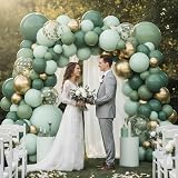 Balloon Garland Green and Gold Arch Kit 110Pcs Party Decor Baby Shower view 4