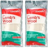 LEADER 100% Lambs Wool Padding, Provides Cushioning Comfort and Pain Relief Between Toes, for Adults, Both Men &amp; Women, and Children with Corns or Calluses, 3/8 oz, 2 Pack