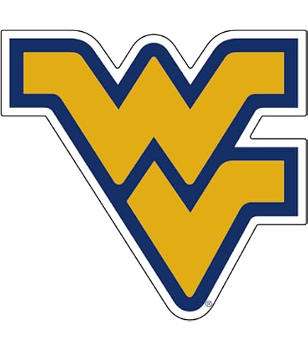 West Virginia Mountaineers 8x8 White Decal - Official NCAA Car Window Sticker - View #7