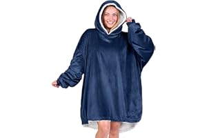 Bare Home Wearable Blanket Hoodie - Soft Plush Sherpa - Warm and Cozy - Oversized Wearable Blanket - Adult & Kid Sizes
