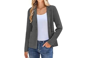 KANCY KOLE Women's Long Sleeve Casual Blazer Work Office Bussiness Jacket with Pocket