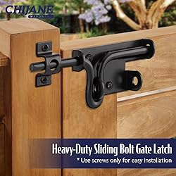 CHIJANE Slide Bolt Gate Latch with Padlock