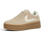 LUCKY STEP Women's Platform Fashion Sneakers Retro Casual Comfortable Walking Shoes Thick Sole Stylish Classic Tennis Trainers