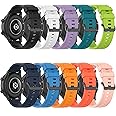 FitTurn 10 Pack Bands Compatible with Garmin Vivoactive 6/5/3/3 Music/Forerunner 570 42mm/165/165 Music/645/645 Music/245/245 Music/45/45s/35/55/158 Watch 20MM Silicone Replacement Adjustable Quick Release Wristband Strap