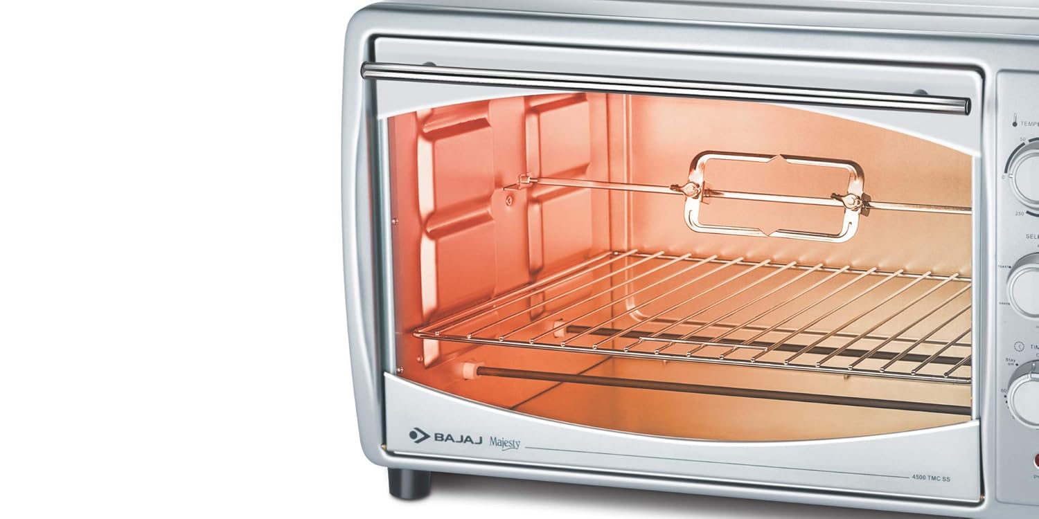 Buy Bajaj Majesty 4500 TMCSS 45-Litre Oven Toaster Grill (Silver) Online at  Low Prices in India - Amazon.in