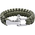 The Friendly Swede Paracord Bracelet with Stainless Steel D Shackle, Survival Bracelet, Paracord Bracelets for Men, Survival Bracelets for Men - Adjustable Size