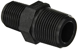 Banjo RN075-050 Polypropylene Pipe Fitting, Reducing Nipple, Schedule 80, 3/4" NPT Male x 1/2" Length