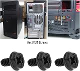 Create Idea 100Pcs 6/32 Hex Motherboard Screws Plated Steel PC Case Hard Drive view 2