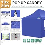 COBIZI 3x6m Pop Up Gazebo Tent with Removable Sidewalls, Light Blue view 3