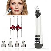 Blackhead Remover Pore Vacuum - Electric Facial Pore Cleaner with 3 Suction Levels & 3 Replaceable Probes - Professional Blackhead Extraction Tool Kit with 4 Stainless Steel Tools for Men & Women