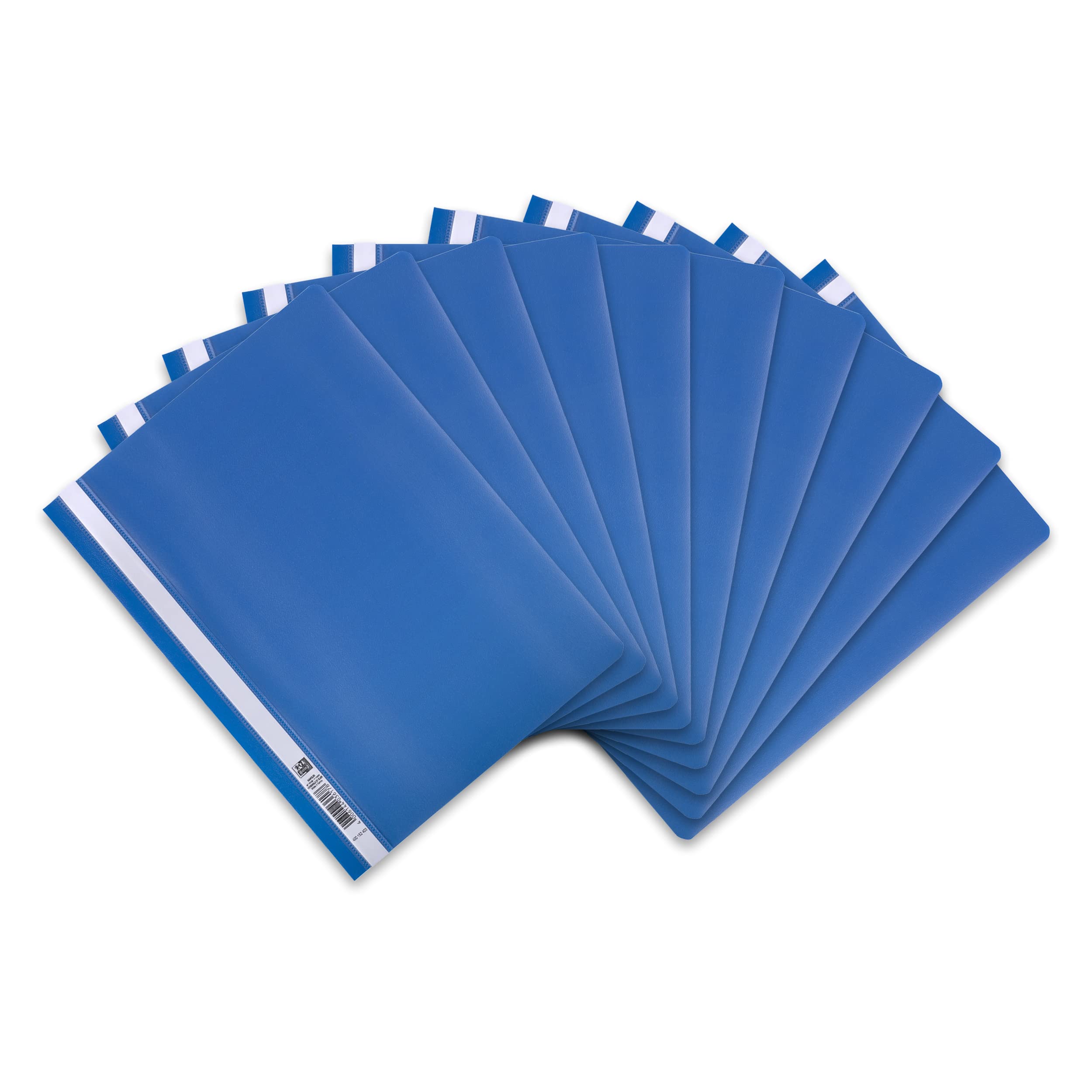 Oxford 10 x A4 Blue Plastic File Folders