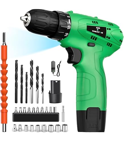 Fadakwalt Cordless Drill Set, 20V Electric Power Drill with