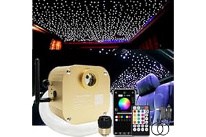 AKEPO 16W RGBW Twinkle Fiber Optic Lights, 550pcs 13.1ft/4m 0.03in Optical Fibers+RGBW+Music Activated+APP & Remote Controller Starlight Headliner Kit for Car/Home
