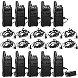Retevis RT22 2 Way Radios Walkie Talkies,Rechargeable Long Range Two Way Radio,16 CH VOX Small Emergency 2 Pin Earpiece Heads