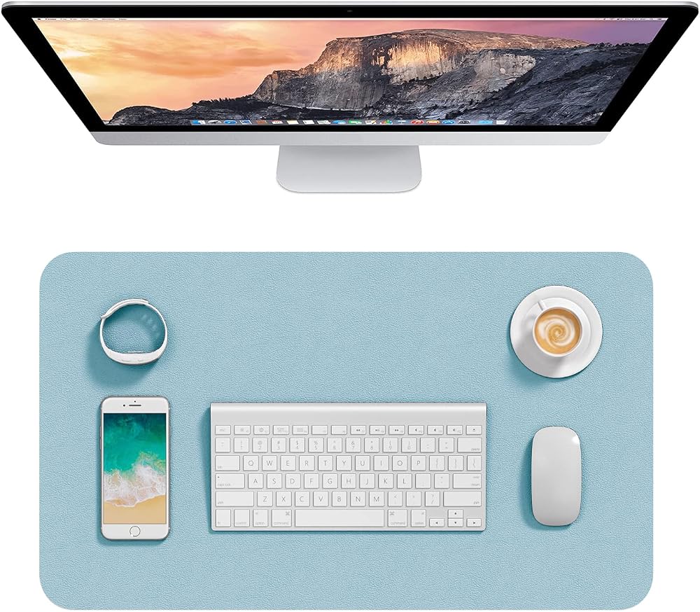 Hsurbtra Desk Pad 60 x 35 cm PU Leather Non-Slip Waterproof Large Mouse Pad
