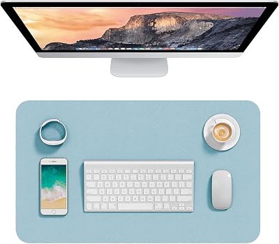 Hsurbtra Desk Pad 60 x 35 cm PU Leather Non-Slip Waterproof Large Mouse Pad