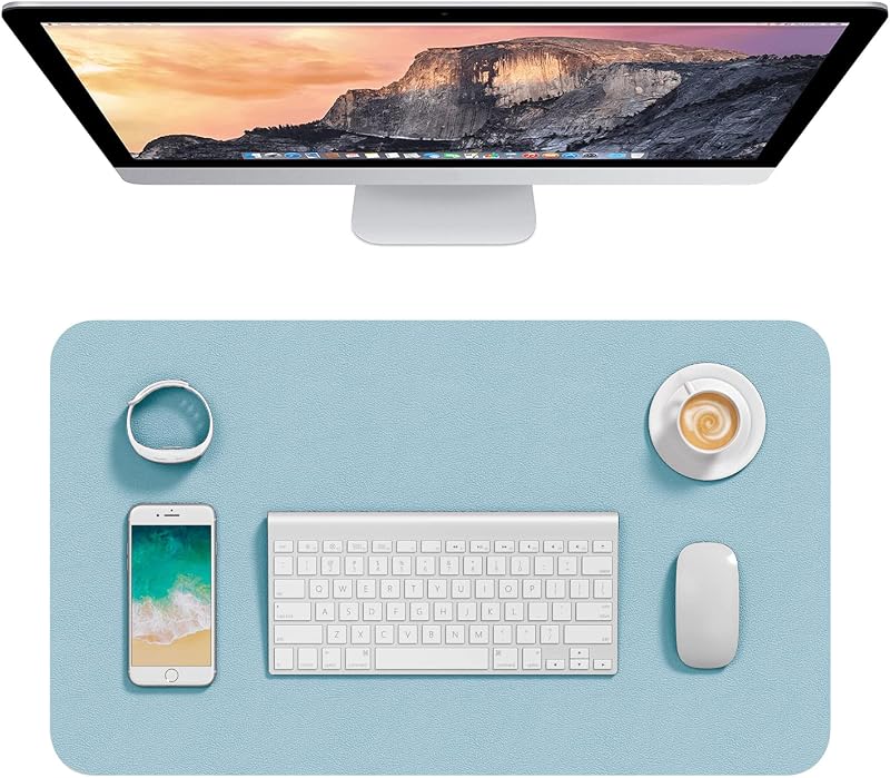 Hsurbtra Desk Pad 60 x 35 cm PU Leather Non-Slip Waterproof Large Mouse Pad