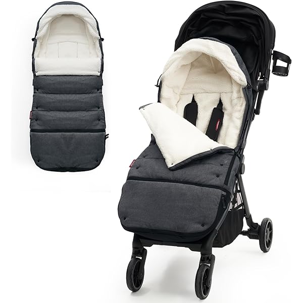 Saco Térmico Para Carrito Colu Kid Compatible Cybex Priam/Mios/Balios,  Impermeable, 90x45 Cm, Negro