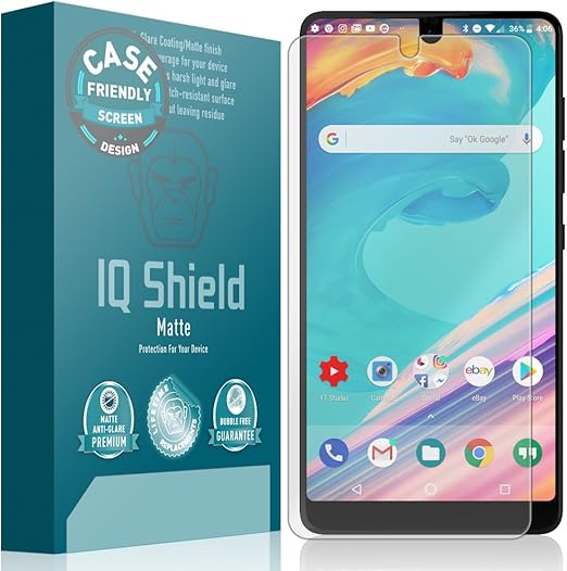 Amazon Com Iq Shield Matte Screen Protector Compatible With Essential Phone Ph 1 Case Friendly 1 Pack Anti Glare Anti Bubble Film