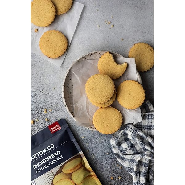 SHORTBREAD KETO COOKIE MIX BY KETO AND CO | JUST 1.3G NET CARBS PER SERVING | GLUTEN FREE, LOW CARB, NO ADDED SUGAR, NATURALLY SWEETENED | (SHORTBREAD COOKIES)