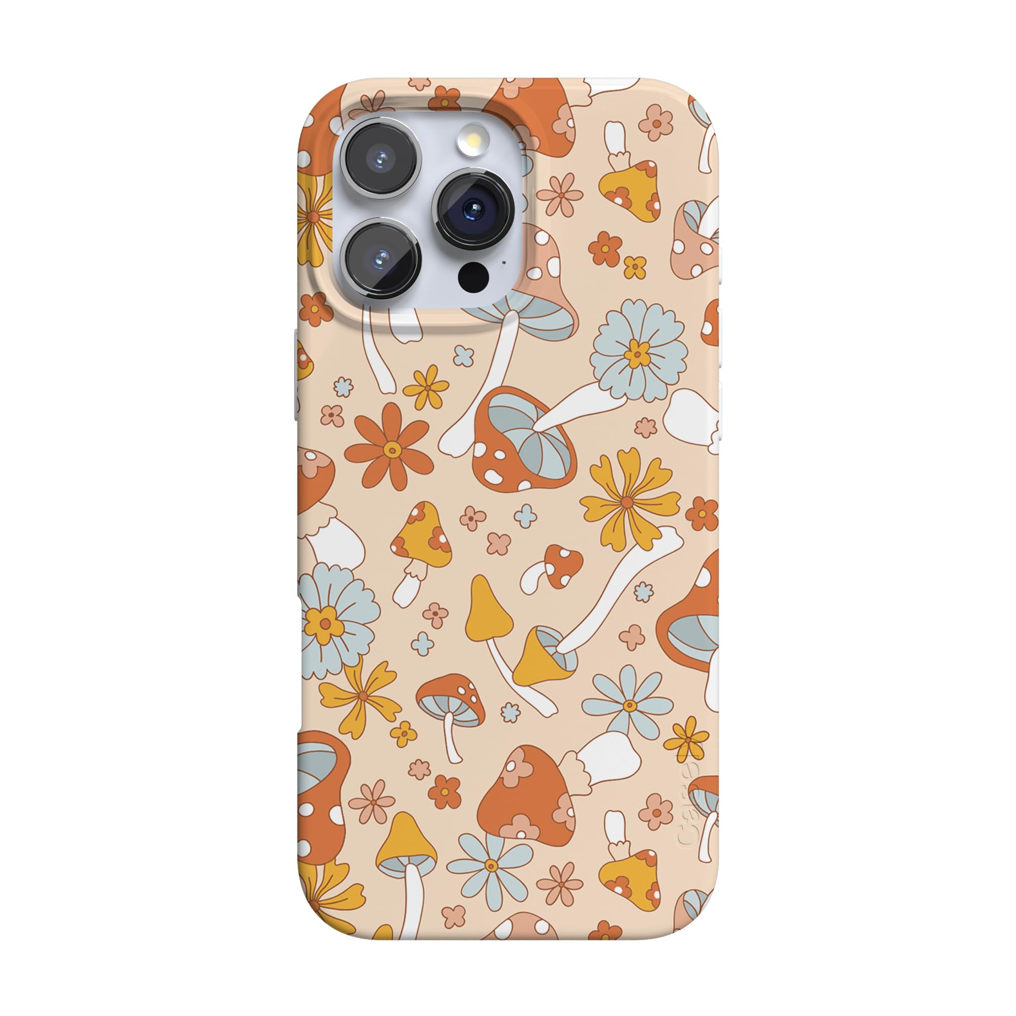 Casely iPhone 16 Pro Max Case | Mushroom Magic | Retro Floral | Compatible with MagSafe | Classic Ultra Slim Design