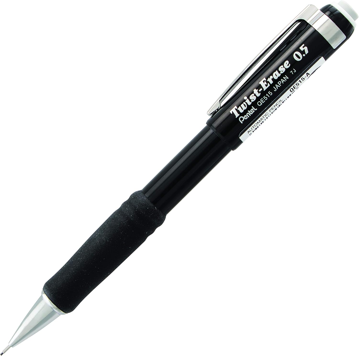 Pentel Twist-Erase III Mechanical Pencil, 0.5mm, Black Barrel, 12 Pack (QE515A) : Office Products