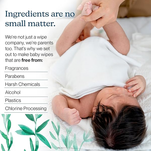 WIPEMATE EWG-VERIFIED PREMIUM UNSCENTED BABY WIPES, 99% WATER-BASED, PLASTIC-FREE, ULTRA-SOFT PLANT-BASED WIPE, CHLORINE & ALCOHOL-FREE, PH-BALANCED, HYPOALLERGENIC, DURABLE FLIP-TOP LID (240-CT)