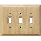 Amerelle Baker Triple Toggle Unfinished Wood Wallplate