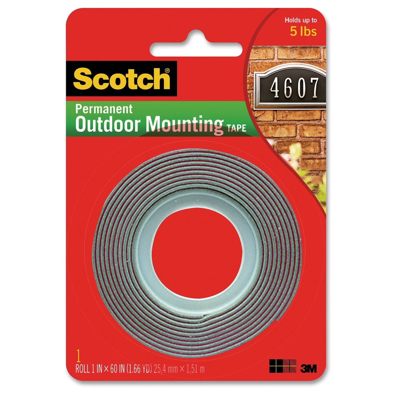 3M Scotch 4011 Exterior Mounting Tape, 1 in x 60 eBay