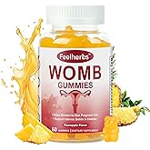Womb Gummies for Women Ovary & Uterus Cleanse Detox, Pineapple Feminine Balance Fertility Gummies to Help Get Pregnant, Vegan Fertility Support, Gluten-Free, 60 Count