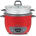 Aroma Housewares 14-Cup (Cooked) (7-Cup UNCOOKED) Pot Style Rice Cooker and Food Steamer (ARC-747-1NGR) , Red