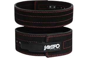 JAYEFO SPORTS LEATHER WEIGHT LIFTING LEVER BELT FOR POWERLIFTING IPF BUCKLE MEN & WOMEN STRONGMAN 10MM WORKOUT DEADLIFTS