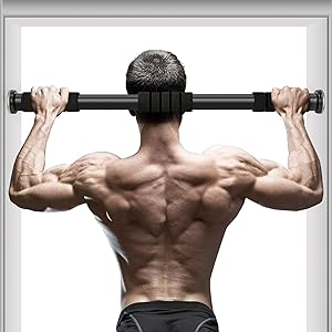 CEWINO Pull Up Bar for Doorway No Screws, Chin Up Bar with Adjustable Width,Door Exercise Bar for Body Workouts Home Gym Exercise Fitness to 440 lbs