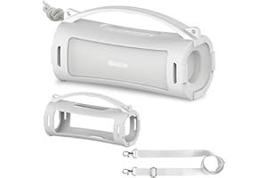 RAWECUD Silicone Cover Case for Sony ULT Field 1 Elextronics Ultra Portable Wireless Bluetooth Speaker, Protective Stand Holder for Sony ULT Field 1 Speaker Accessories (Case only) (Off White)