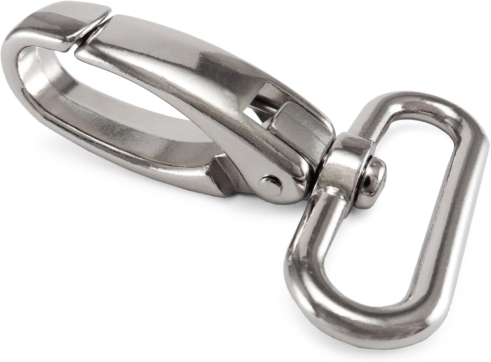 5 pcs - Green Grizzly - 30 mm - Bag Clasps Lobster Swivel Trigger Clips Snap Hook - Nickel - ATC