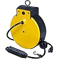 Alert 3225ATC Retractable Cord Reel, 25 Foot 16/3 SJT Cord with Tri Tap Outlets and Circuit Breaker
