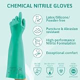 Ansell AlphaTec 37-185 Nitrile Gloves Chemical Resistant Green M 1 Pair view 2