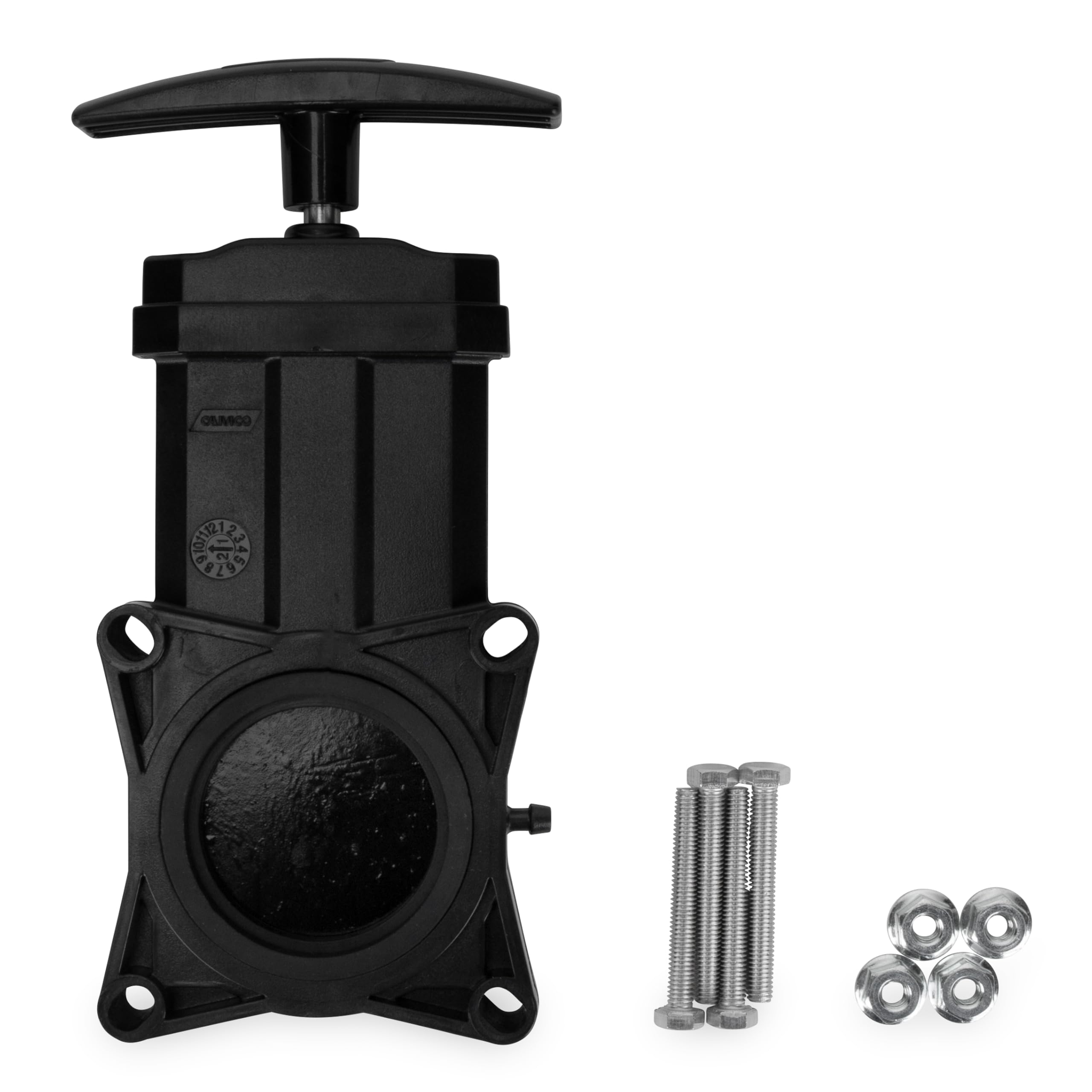 Camco RV Replacement Waste Valve with Handle - Features Durable Plastic Handle & 1.5-Inch Diameter Valve Opening (39503)