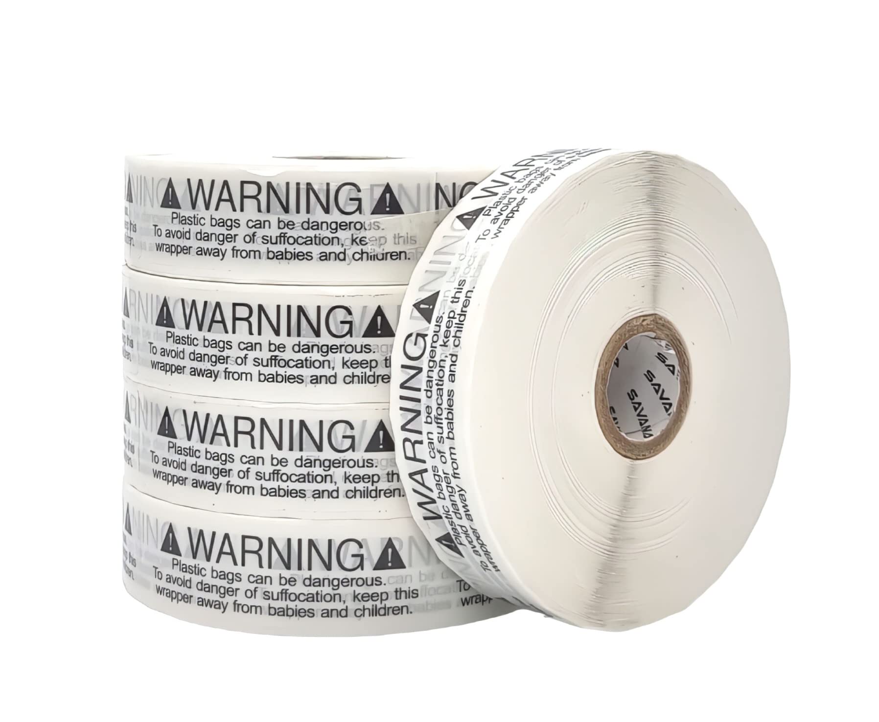 1000 Transparent Safety Suffocation Warning Stickers for Plastic Polythene Bags for FBA - Premium Quality Transparent Labels with Ultra Strong Adhesive Bond (1000)