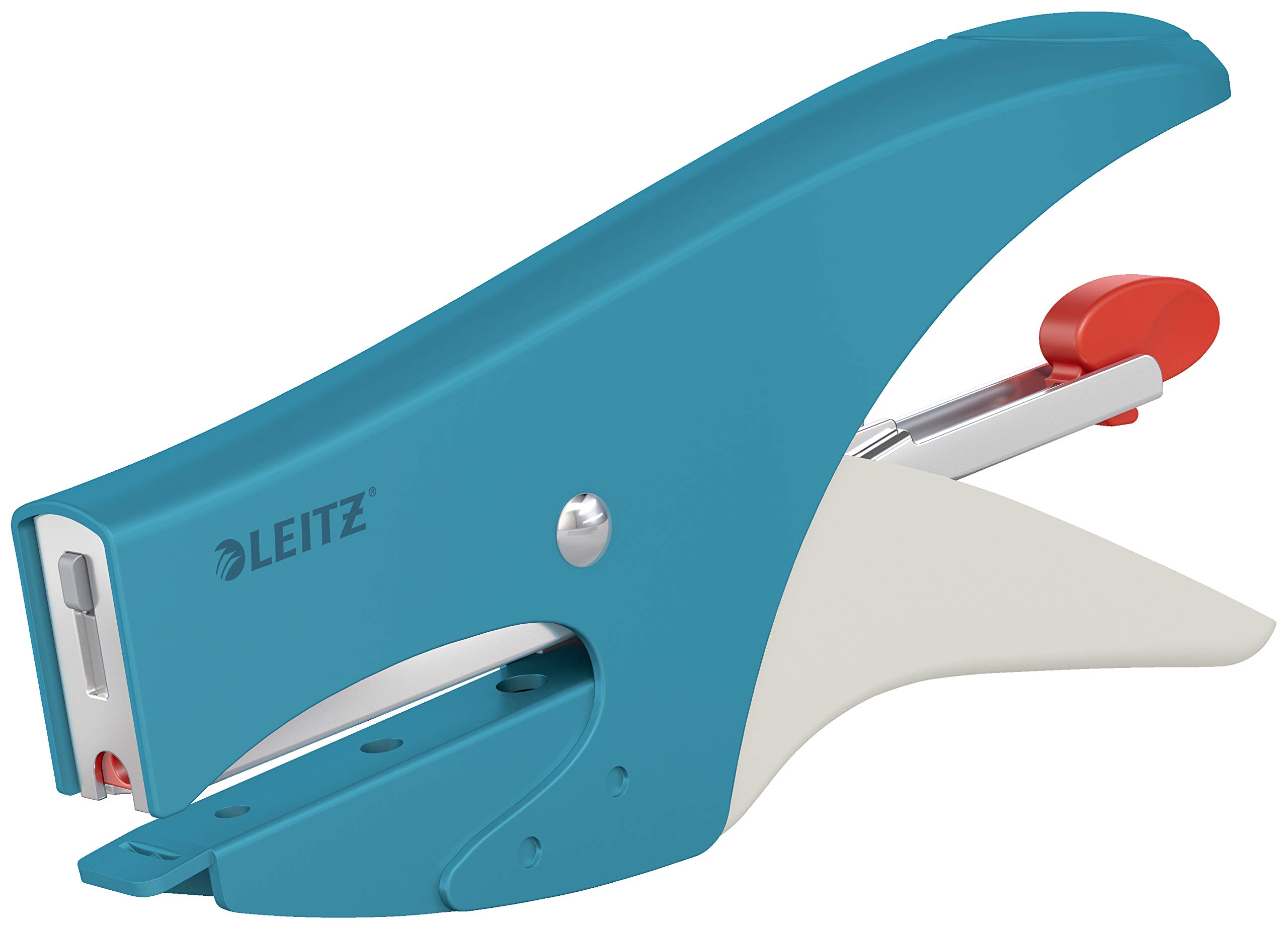 Leitz Stapling Pliers, 15 Sheet Capacity, Back Loading, Including P1 (No. 8) Staple, Calm Blue, 56440061