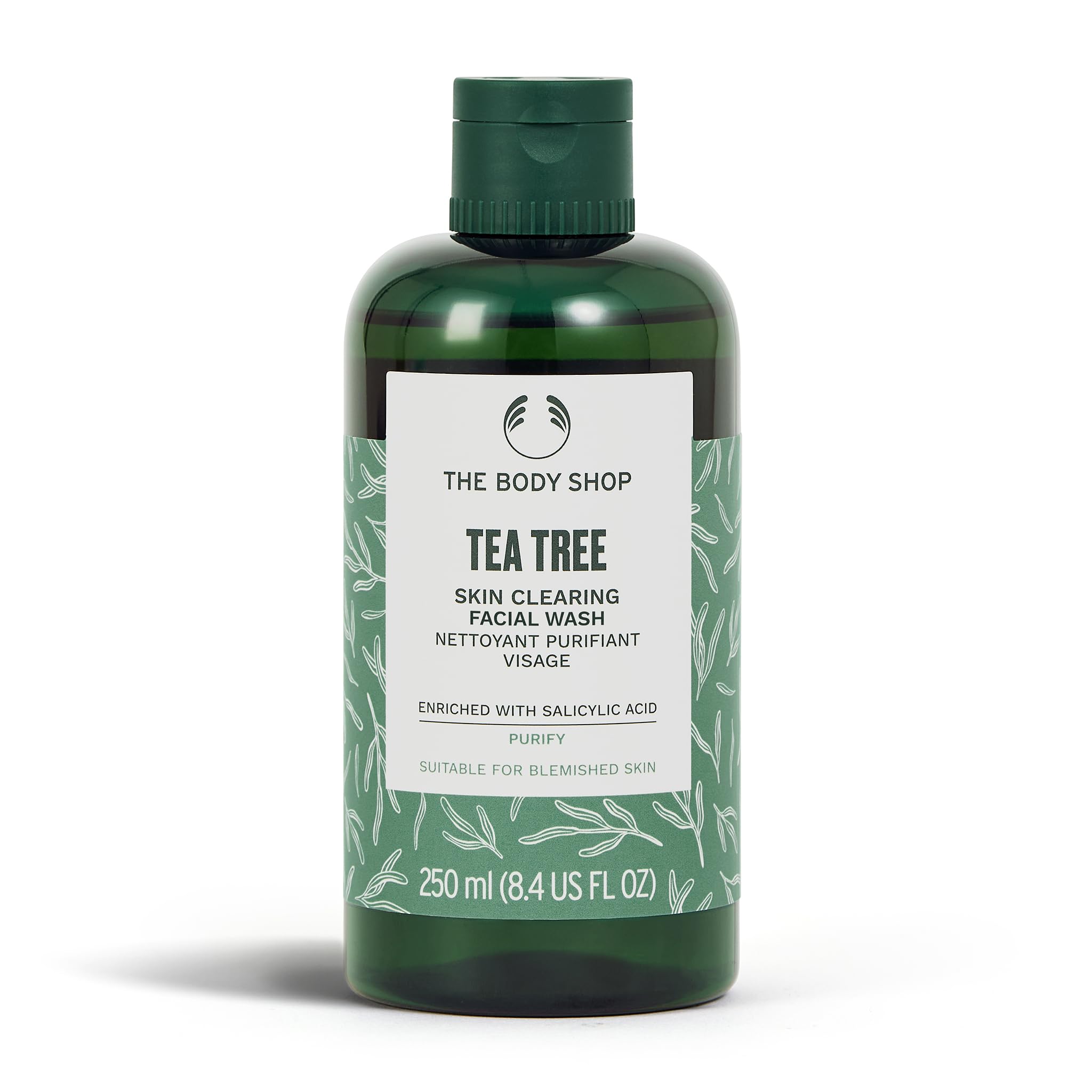 The Body Shop Tea Tree Skin Clearing Facial Wash (1x 250ml), Gel-to-Foam Cleanser for Oily, Blemish-Prone Skin, Proven to Visibly Reduce The Appearance of Blemishes, with Tea Tree Oil & Salicylic Acid โ image 1