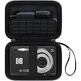 Canboc Hard Case for Kodak PIXPRO FZ55/ FZ45/ FZ43/ FZ53 16MP Digital Camera, Vlogging Camera Bag, Zipper Mesh Pocket fit Cab