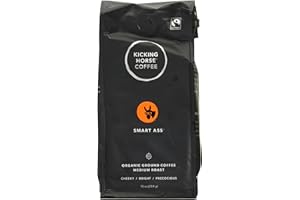 Kicking Horse Coffee, Smart Ass, Medium Roast, Ground,Certified Organic, Fairtrade, Kosher Coffee, 10 Ounce (Pack of 1)