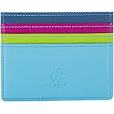 mywalit Multi-Color Leather Credit Card Holder | 3 Card Slots & ID Window Wallet