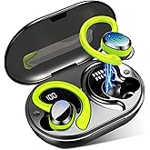 Wireless Earbuds Sport Bluetooth Headphones 5.4, 2025 Bluetooth Earbuds 4 HD Mic, Over-Ear Buds with Earhooks ENC Noise Canceling Earphones, 48Hrs Stereo, IP7 Waterproof Headset for Workout/Running